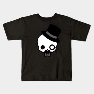 Cute Gentleman Skull Kids T-Shirt